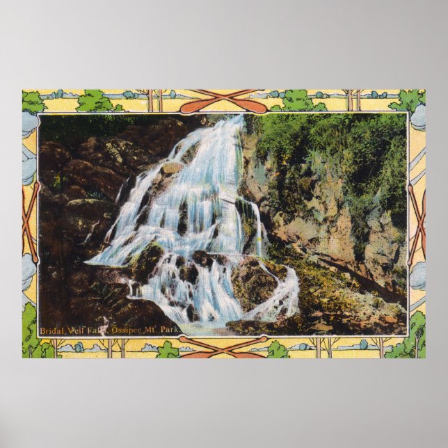 Ossipee Mountain Park View of Bridal Veil Poster (Front)