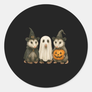Ossum Halloween Ssum Witch Ghost Pumpkin Classic Round Sticker