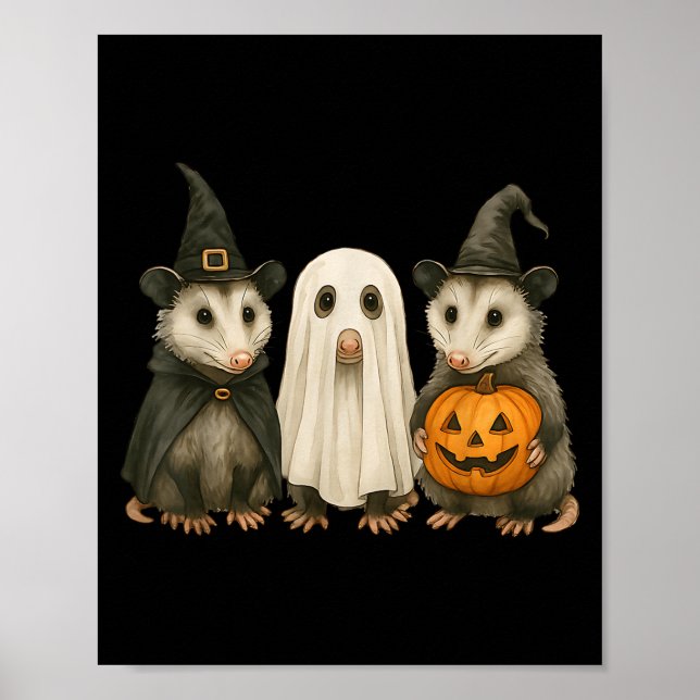 Ossum Halloween Ssum Witch Ghost Pumpkin  Poster (Front)
