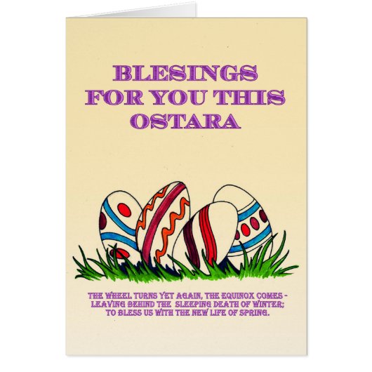 Ostara Blessings for you: Card (Front)