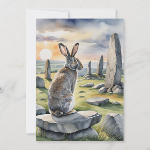 Ostara Bunny Spring Equinox Eostre Wicca Holiday Card