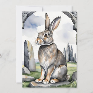 Ostara Bunny Spring Equinox Eostre Wicca Holiday Card