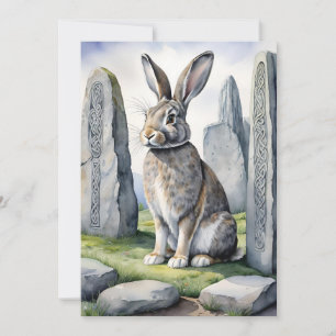 Ostara Bunny Spring Equinox Eostre Wicca Holiday Card