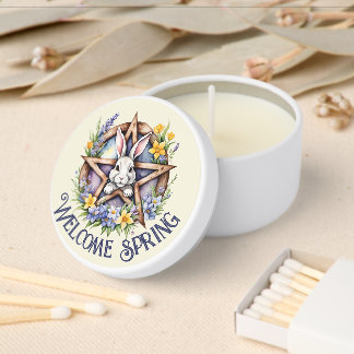 Ostara Bunny Spring Equinox Eostre Wicca Mini Candle Favors