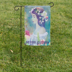 Ostara Goddess Eostre Spring Equinox Pagan Holiday Garden Flag