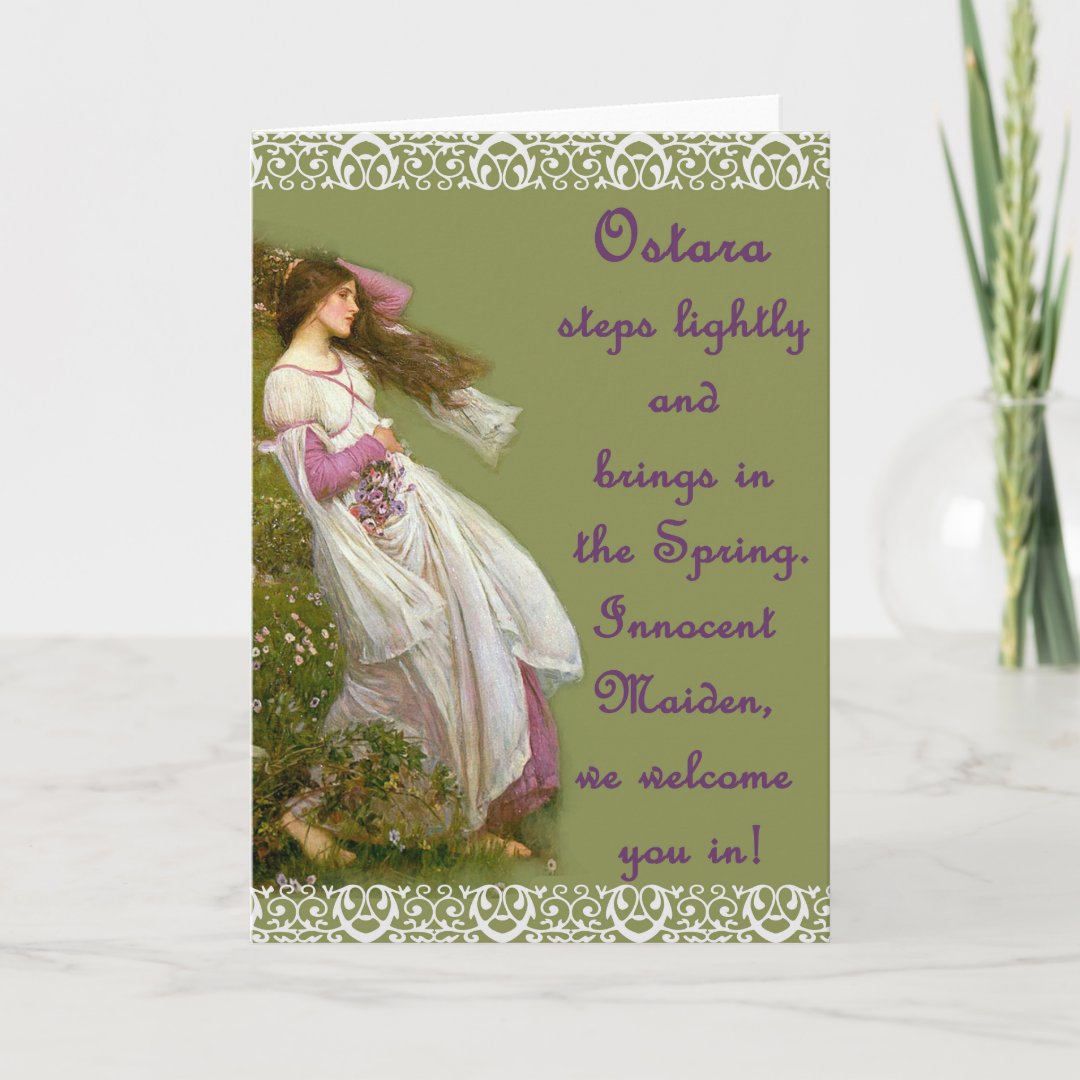 Ostara Goddess Pagan Greeting Card Zazzle