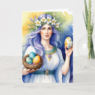 Ostara Goddess Spring Equinox Sabbat Wicca Holiday Card