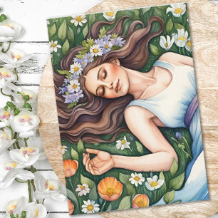 Ostara Goddess Spring Equinox Sabbat Wicca Holiday Card