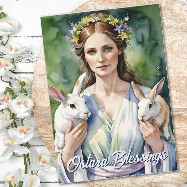 Ostara Goddess Spring Equinox Sabbat Wicca Holiday Card (Ostara Goddess Spring Equinox Sabbat Wicca Holiday Card)