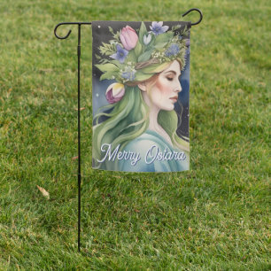 Ostara Goddess Spring Equinox Sabbat Wicca Holiday Garden Flag