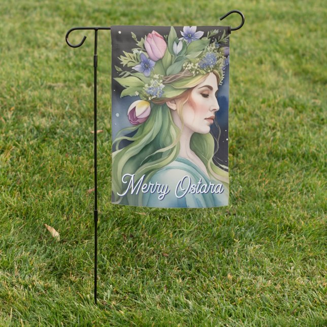 Ostara Goddess Spring Equinox Sabbat Wicca Holiday Garden Flag (In SItu)