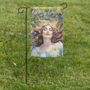 Ostara Goddess Spring Equinox Sabbat Wicca Holiday Garden Flag