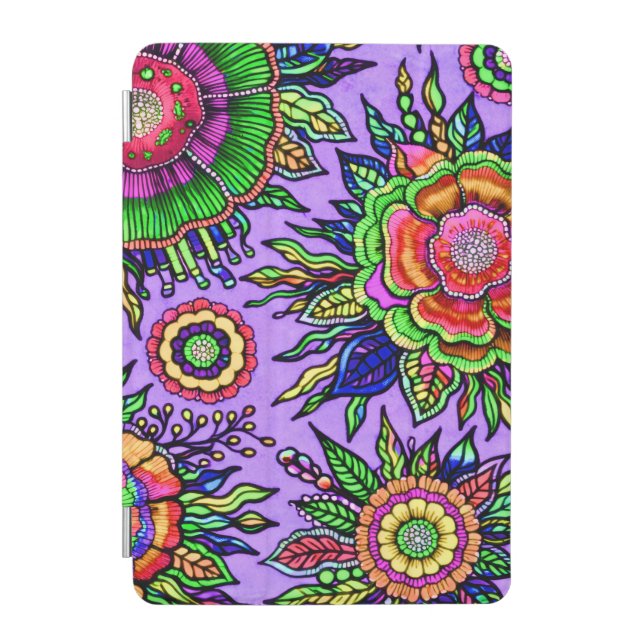 OSTARA: Mystic Violet- Maximalist iPad Smart Case (Front)