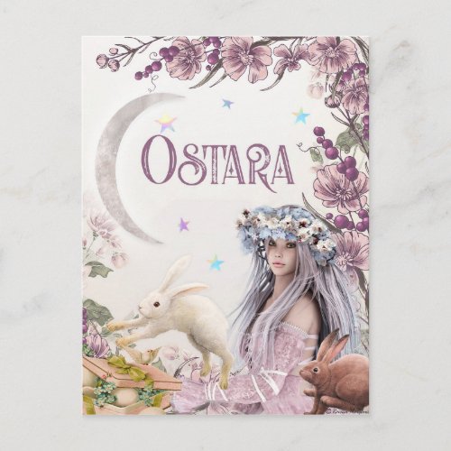 Ostara Pagan Fantasy Art Postcard