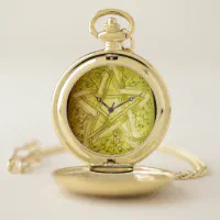 Ostara pentagram egg pocket watch Zazzle