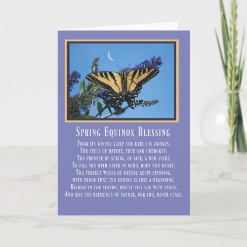 Ostara Spring Equinox Blessing with Butterfly Card