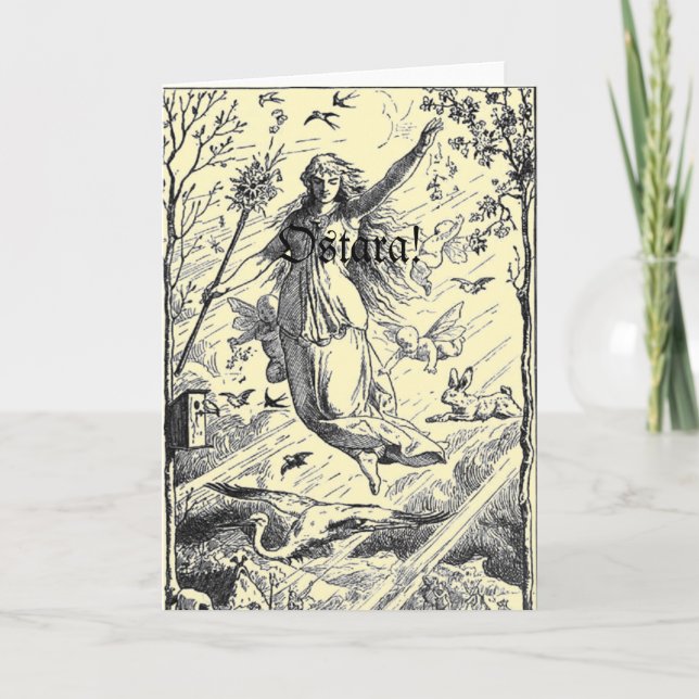 Ostara Spring Equinox Holiday Card (Front)