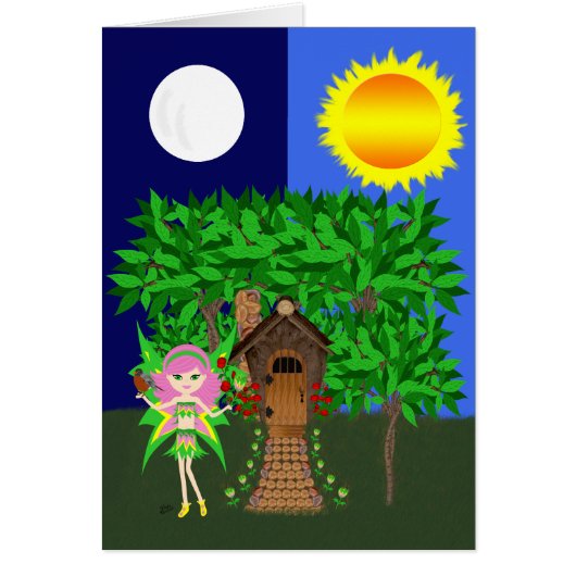 Ostara the Faery Goddess of Spring Card (Front)