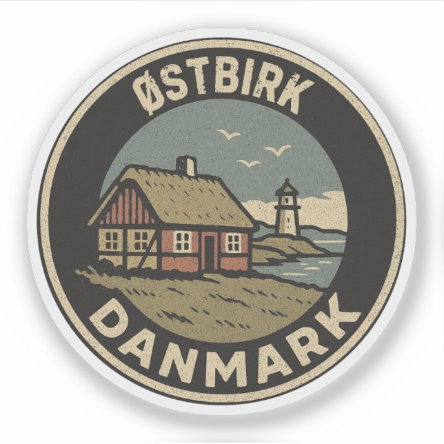 Østbirk, Denmark Danmark  Sticker (Front)
