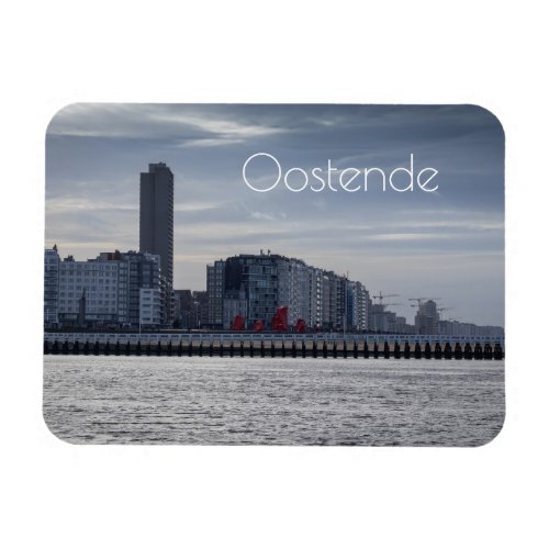 Ostend Coastal City Skyline Belgium Magnet