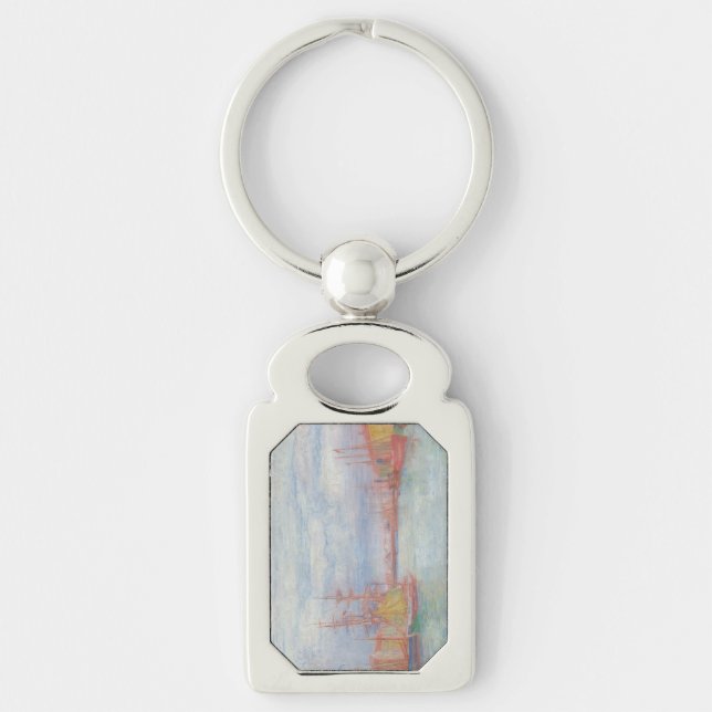 Ostend Harbor by James Ensor (1900) Keychain (Front)
