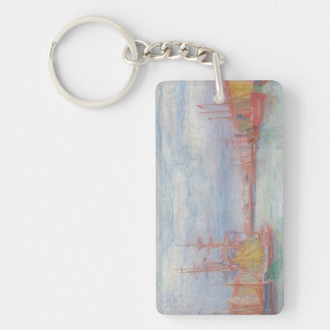 Ostend Harbor by James Ensor (1900) Keychain (Front)
