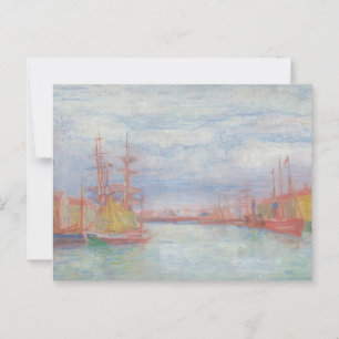 Ostend Harbor by James Ensor (1900) Postcard