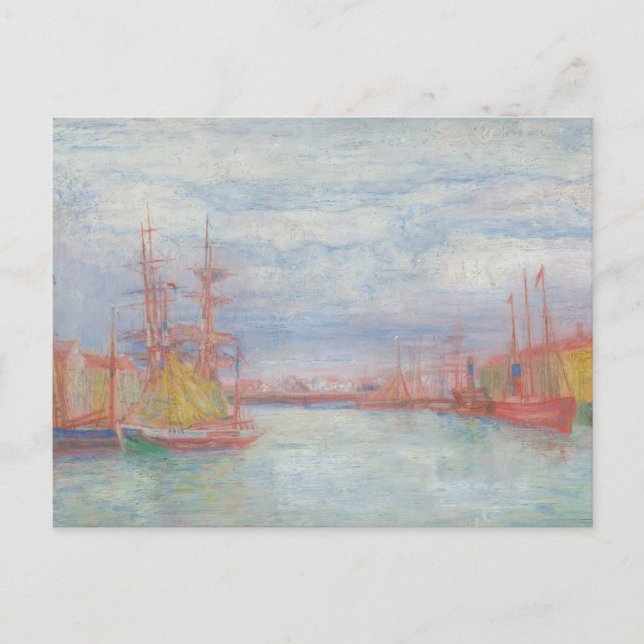 Ostend Harbor by James Ensor (1900) Postcard (Front)
