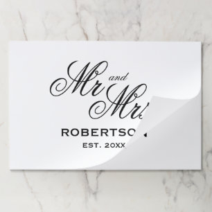 Ostentatious wedding party template paper placemat