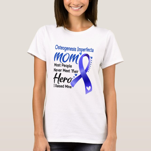 Osteogenesis Imperfecta Awareness Month Ribbon Gif T-Shirt (Front)
