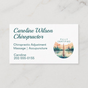Osteopath Chiropractor Physiotherapist Watercolor Business Card
