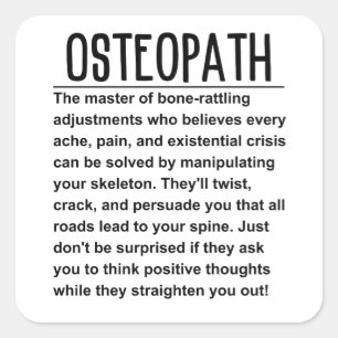 Osteopath square sticker