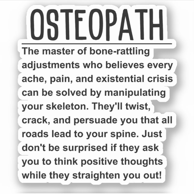 Osteopath  sticker (Front)