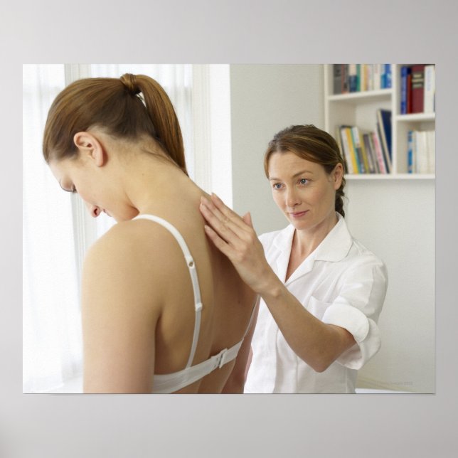 Osteopath treating patient. poster (Front)