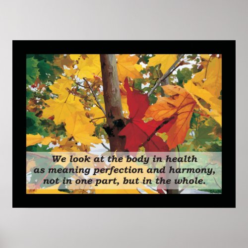 Osteopathic Harmony Quote by AT Still Poster