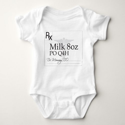 osteopathic milk prescription doctor medical baby bodysuit