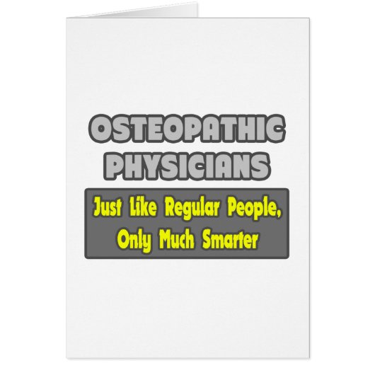Osteopathic Physicians .. Smarter Cards (Front)