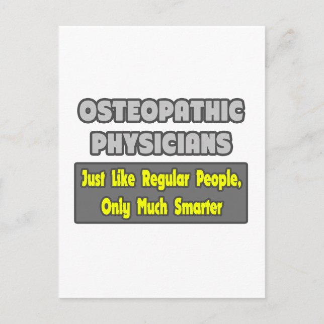 Osteopathic Physicians .. Smarter Postcard (Front)