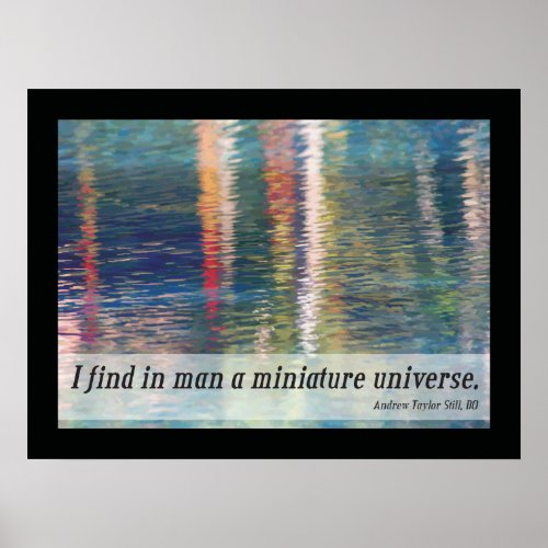 Osteopathic Universe Quote by AT Still Poster