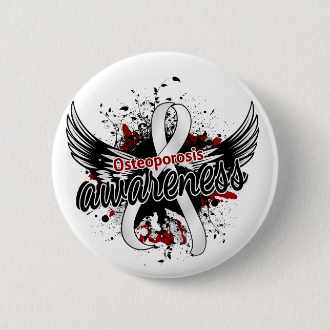 Osteoporosis Awareness 16 Pinback Button (Front)