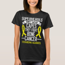 Osteosarcoma Awareness Yellow Ribbon Bone Cancer T-Shirt