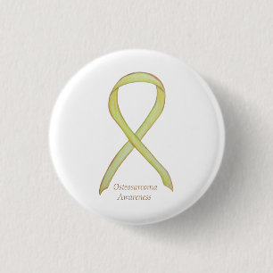 Osteosarcoma Yellow Awareness Ribbon Custom Pin