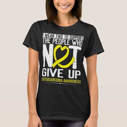 Osteosarcoma  Yellow Ribbon Bone Cancer Awareness T_Shirt