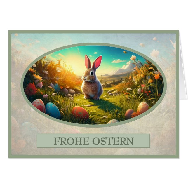 Osterhase im Frühlingszauber Card (Front Horizontal)