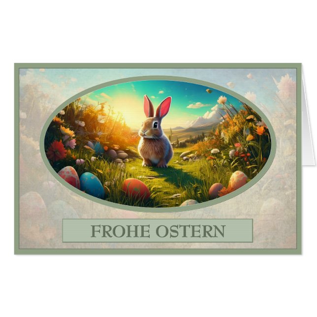 Osterhase im Frühlingszauber Card (Front Horizontal)