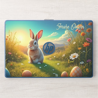 Osterhase und bunte Eier im Frühlingszauber HP Laptop Skin