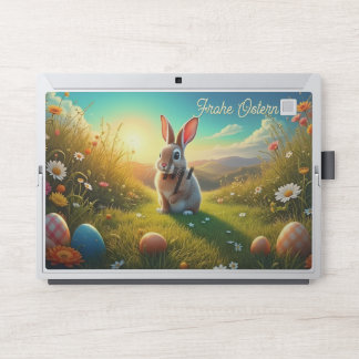 Osterhase und bunte Eier im Frühlingszauber HP Laptop Skin