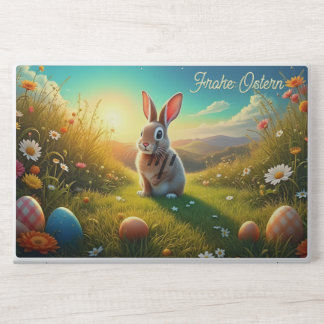 Osterhase und bunte Eier im Frühlingszauber HP Laptop Skin