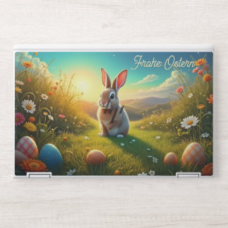 Osterhase und bunte Eier im Frühlingszauber HP Laptop Skin