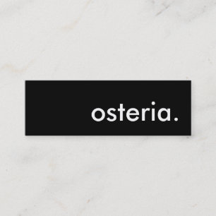 osteria. mini business card